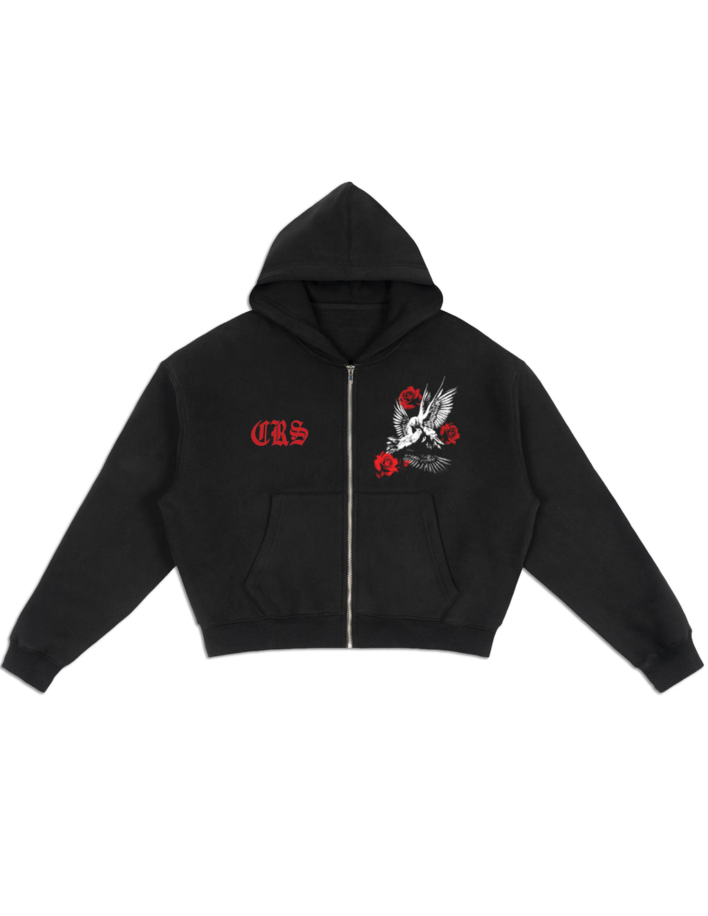"Doves & Roses" Zip Up Hoodie