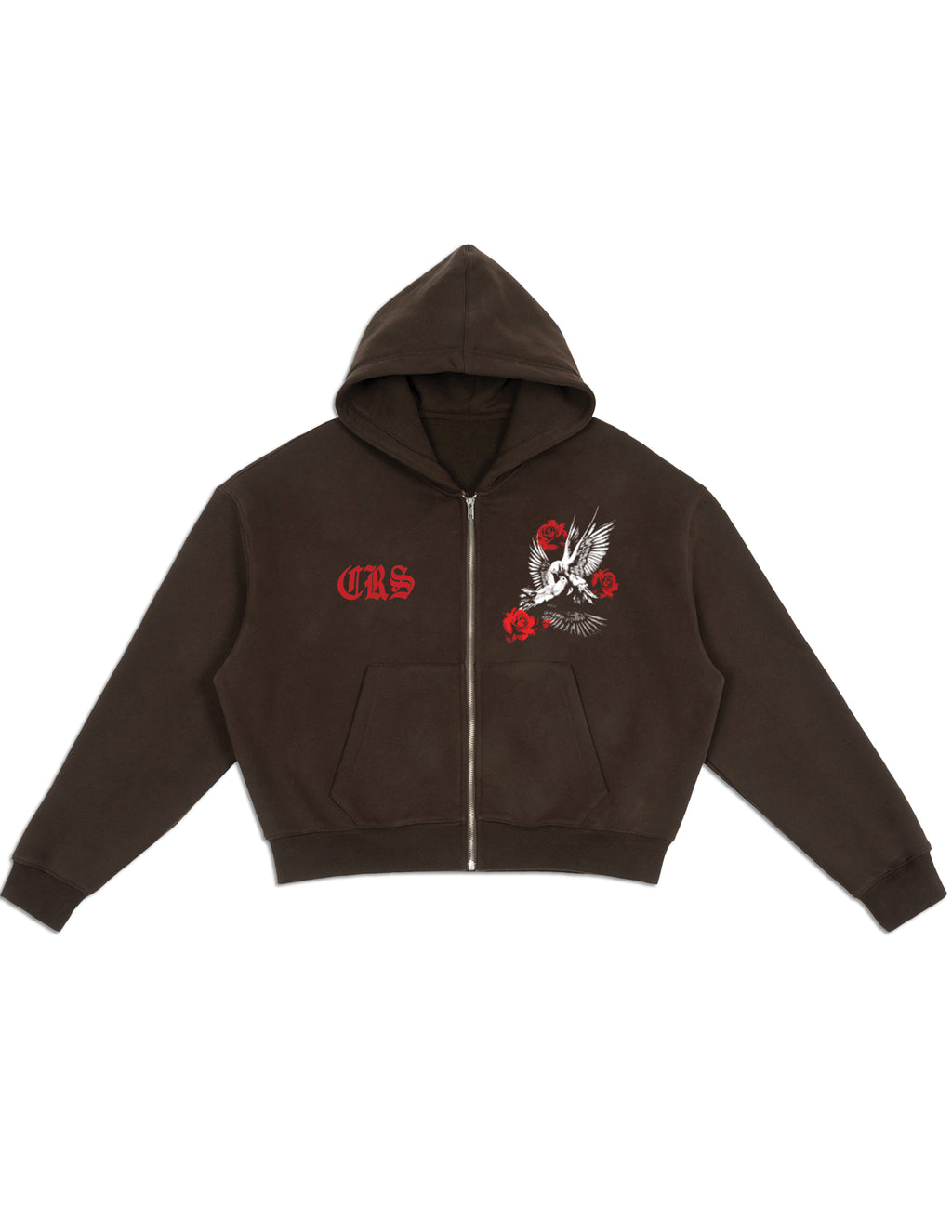 "Doves & Roses" Zip Up Hoodie