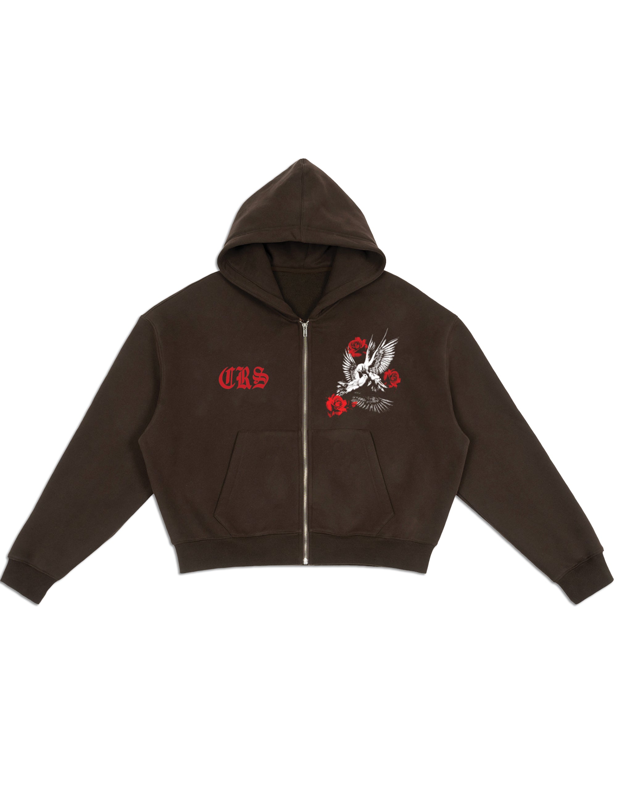 "Doves & Roses" Zip Up Hoodie