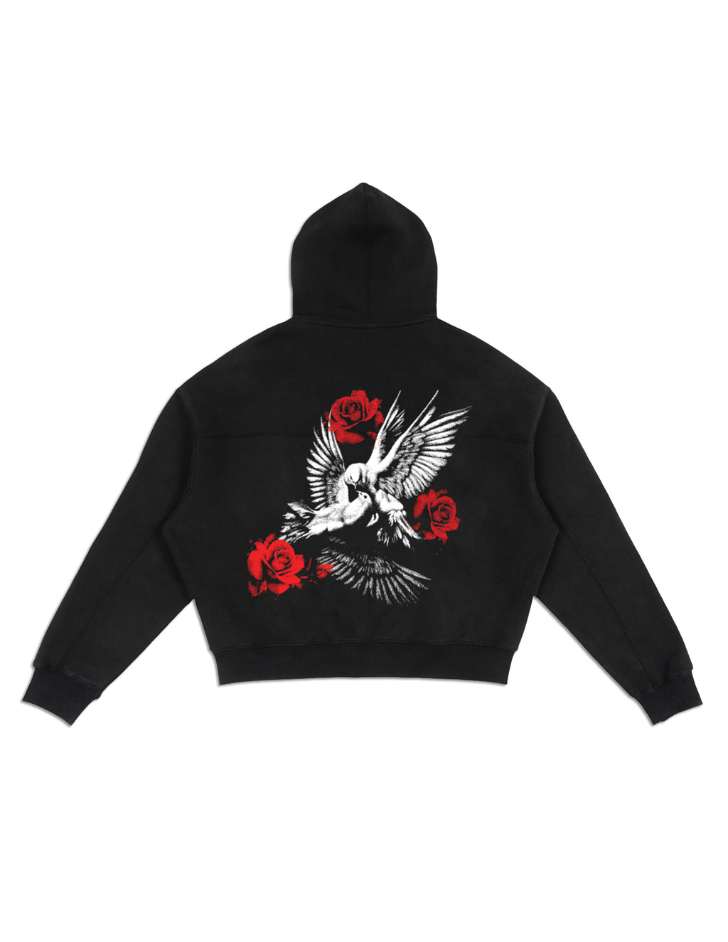 "Doves & Roses" Zip Up Hoodie