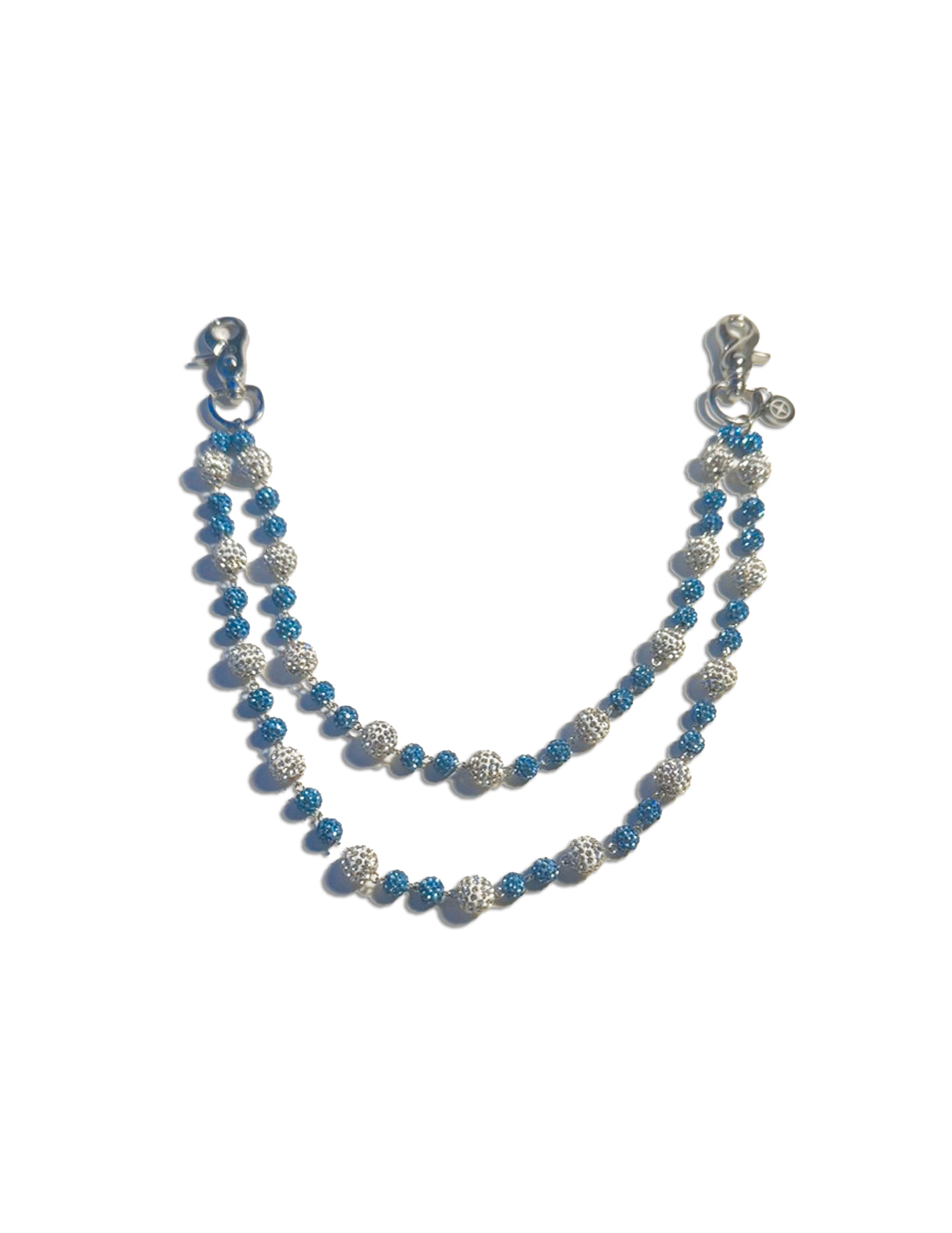 Cross Beaded Pocket Chain (Blue)