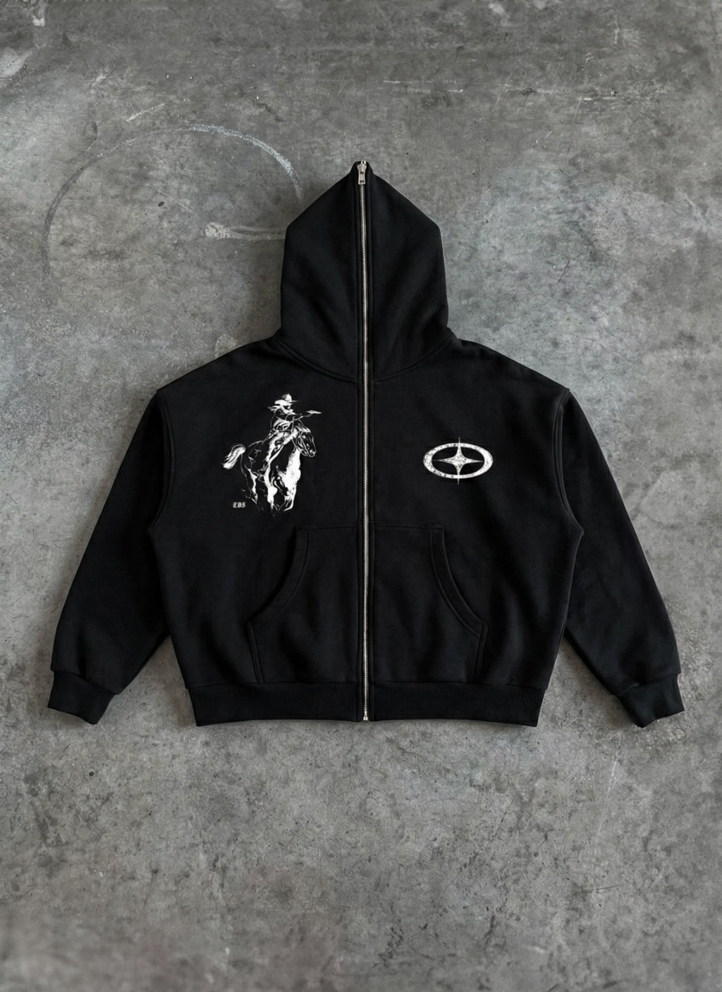 "Outlaw" Fleece Full Zip Hoodie