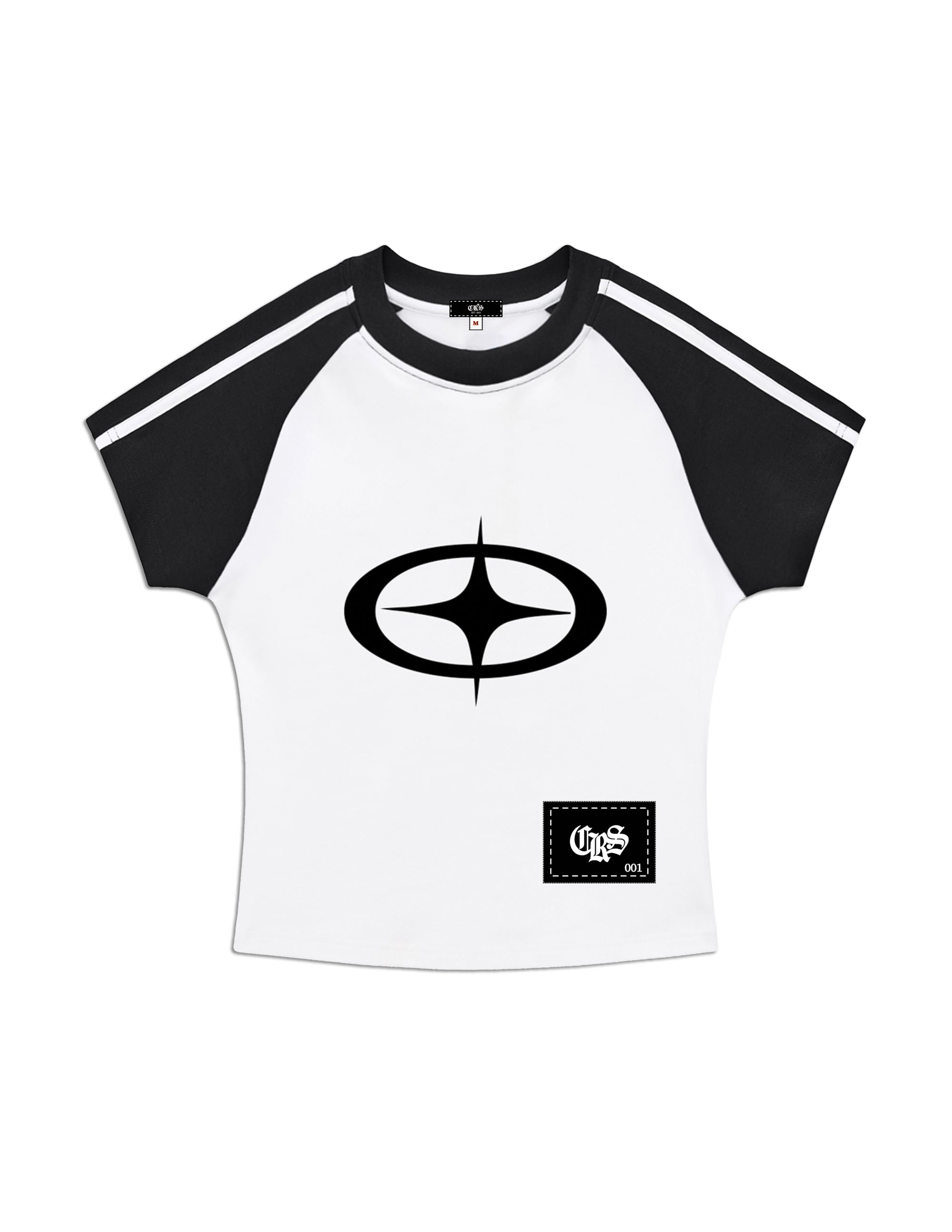 "Cross star" Bodycon Raglan Sleeve T-Shirt