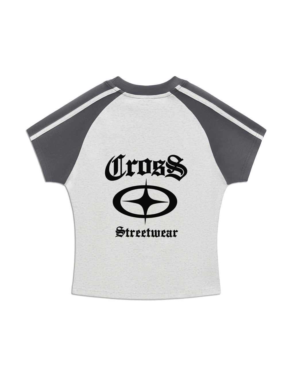 "Cross star" Bodycon Raglan Sleeve T-Shirt