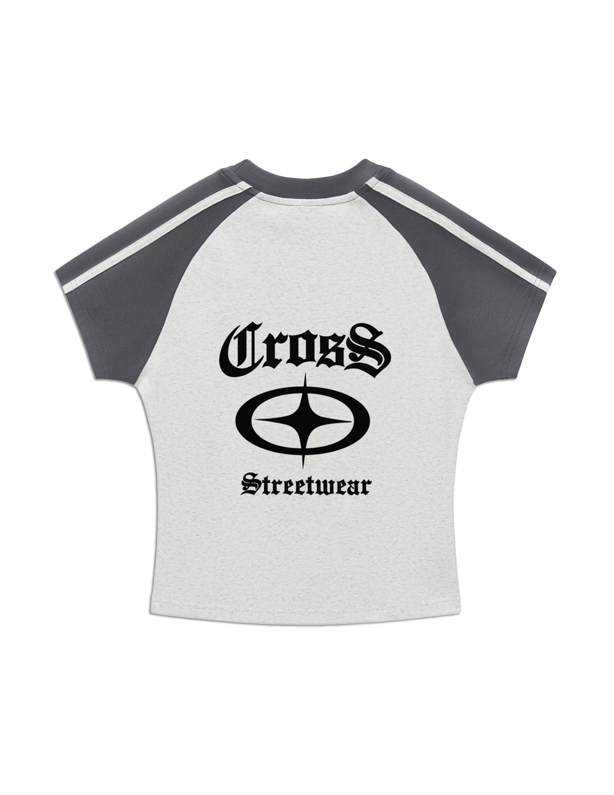 "Cross star" Bodycon Raglan Sleeve T-Shirt