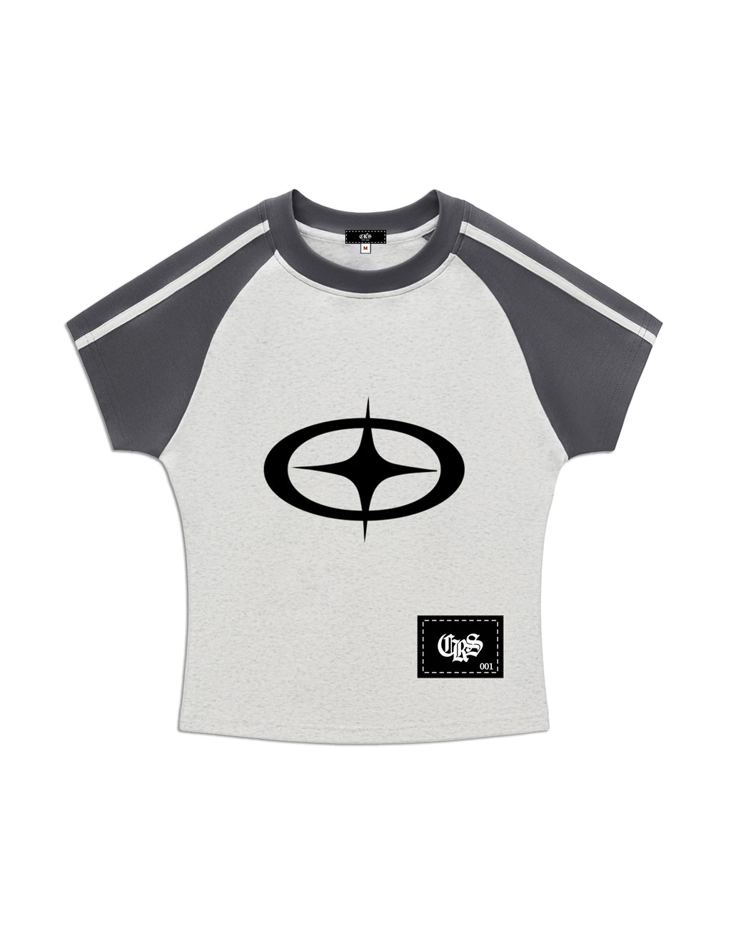 "Cross star" Bodycon Raglan Sleeve T-Shirt