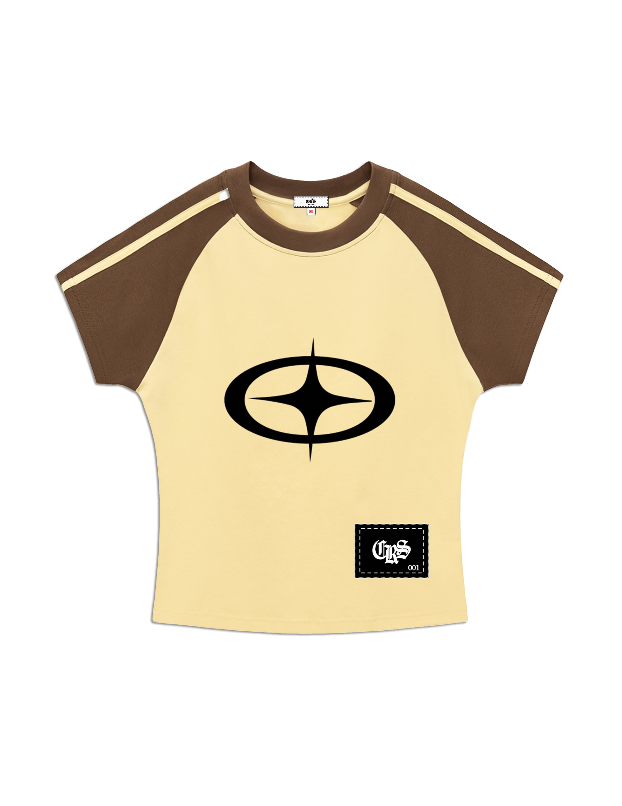 "Cross star" Bodycon Raglan Sleeve T-Shirt