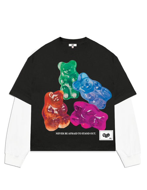 Bold Bears long Sleeve T- Shirt (Black)