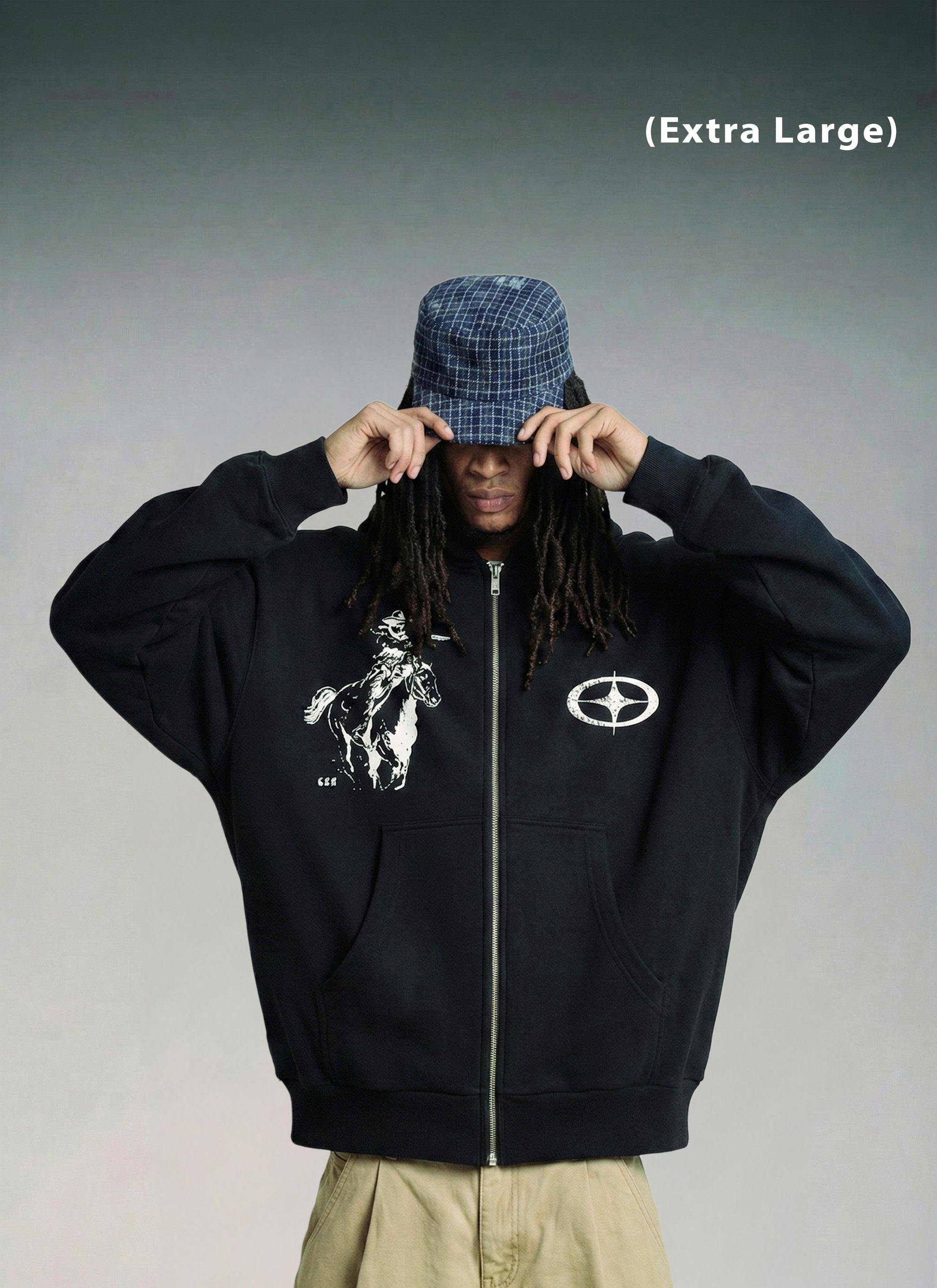 "Outlaw" Fleece Full Zip Hoodie