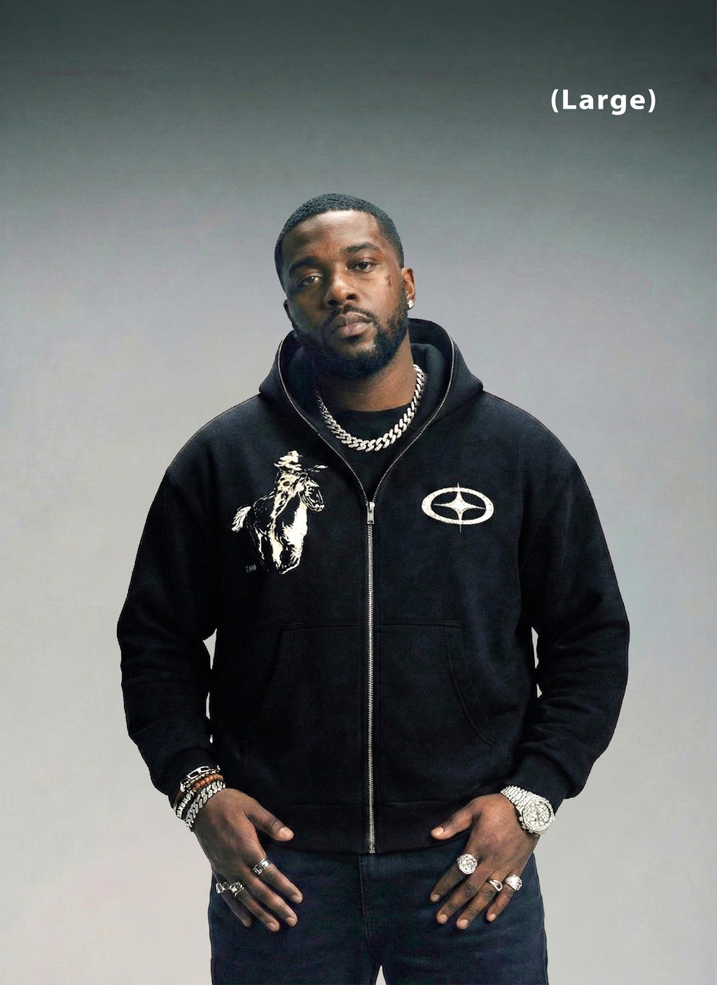 "Outlaw" Fleece Full Zip Hoodie