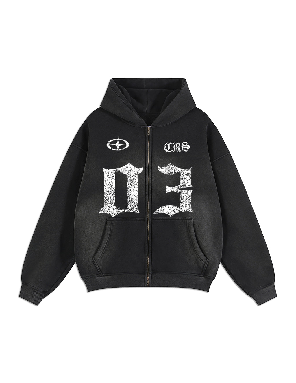 "03" Sun Faded  Zip-Up Hoodie