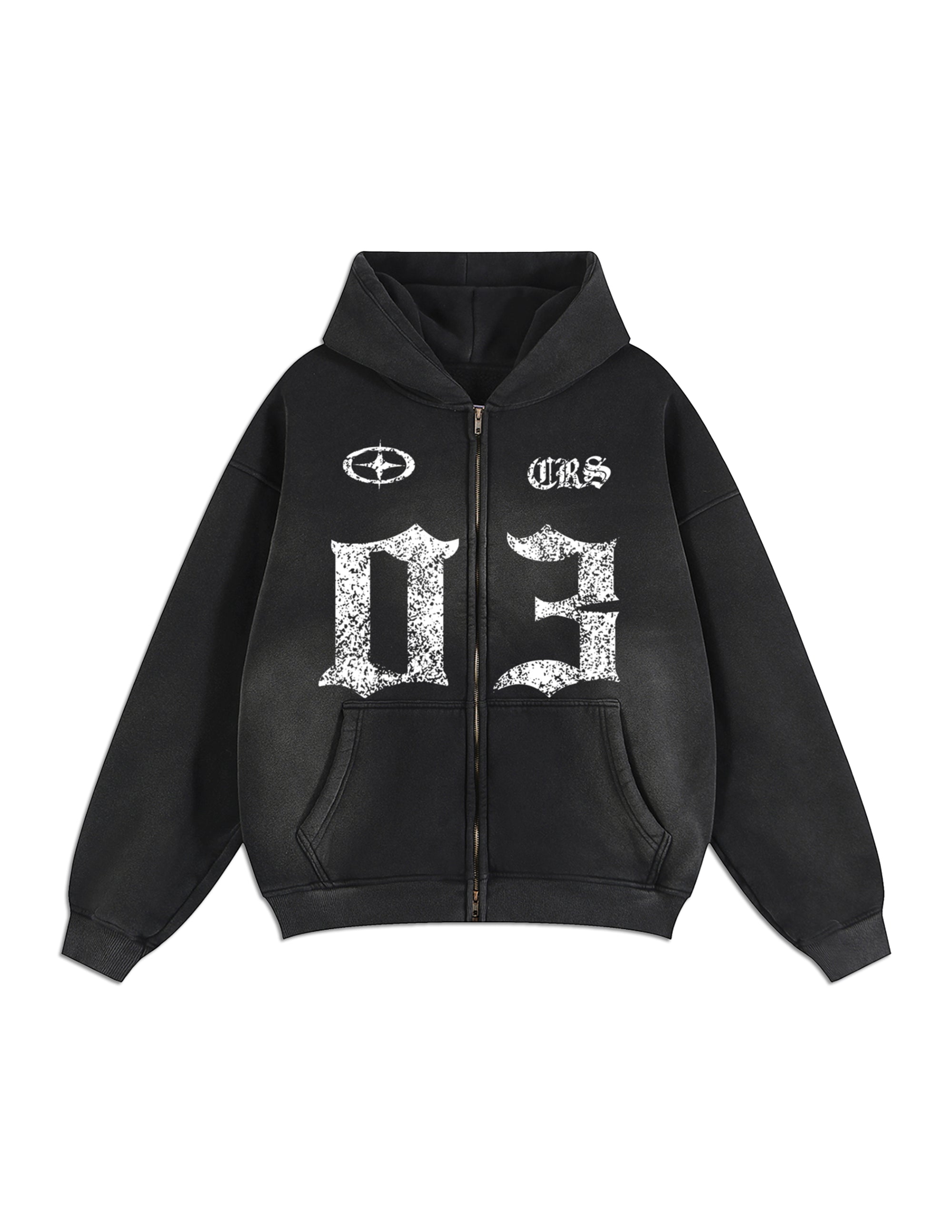 "03" Sun Faded  Zip-Up Hoodie