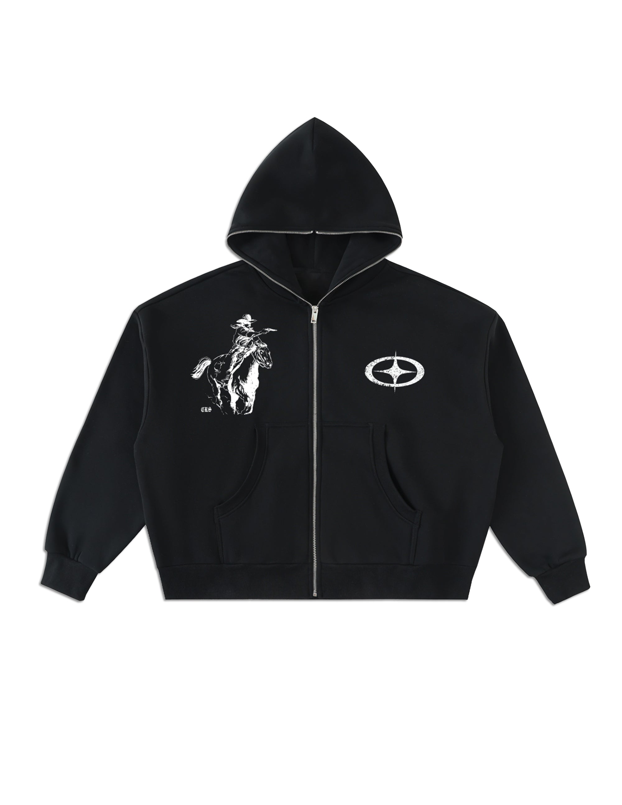 "Outlaw" Fleece Full Zip Hoodie